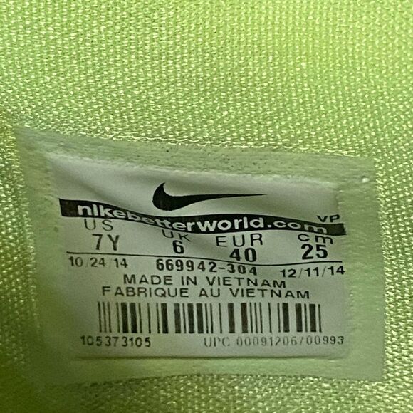 Nike KD VII 7 Easter Liquid Lime Viper Green Black Glow Shoes Sz 7Y - Picture 9 of 11